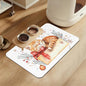 Cat Dog Cat Food Mat–Christmas Stocking Absorbent Waterproof Placemat for Food and Water Bowls, Non Slip Rubber Backing, Feeding Mat for Clean Floors 12"x20"