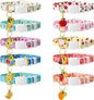 10 Pack Breakaway Cat Collars with Bells Fruit Pendants Adjustable Safety Kitten Collar Fruit Cat Collar with Bell Ideal for Girl Boy Cats