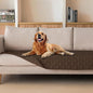 gogobunny 3X Stronger Waterproof Pet Blanket, Scratch Proof Furniture Protector for Dogs Cats, Reversible Cover 30x90 Inch, Dark Chocolate