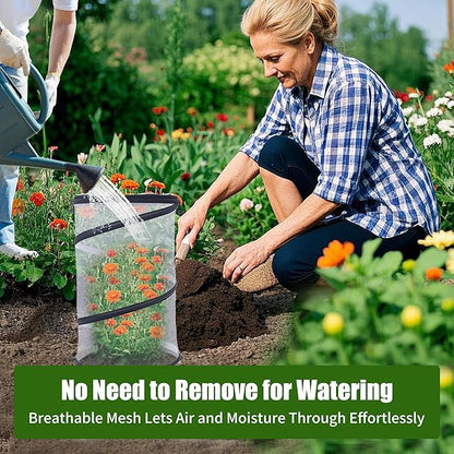 Plant Covers from Animals 20" H X 13" D, 4 PCS Garden Covers Cloches to Keep Animals Out for Outdoor Plants Protectors