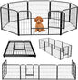 NEWBULIG Dog Playpen 8 Panels 24" Height Foldable Heavy Duty Metal Dog Exercise Playpen Puppy Fence for Indoor Outdoor Yard