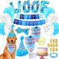 Dog Birthday Party Supplies, Adjustable Dog Bandana Set with Hat, Banner, Balloons and Bow Tie for Party Decorations Festive Accessories Party Photos & Celebrations- Large Medium Small Pet Puppy Dogs
