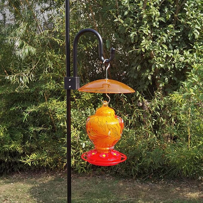 Small Rain Cover for Bird Feeder - Mini Orange Yellow 8" X 2 PC Hanging Weather Guard Protective Dome - Dia. 20CM