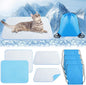 Chunful 4 Pack Pet Cooling Mat 18 x 14 Inches Cooling Pads for Cats Summer Ice Silk Self-Cooling Pet Mat Portable Washable Non-Skid Dogs Blanket Pad for Small Dogs Puppy and Cats up to 10 Lbs