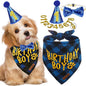 EXPAWLORER Dog Birthday Party Supplies - Dog Birthday Bandana Scarf and Party Hat with Numbers Boy Girl Pet Bow Tie, Cute Outfit for Small Medium Large Dogs (Small)