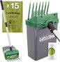 Neater Pet Brands Lift N’ Bag 2.0 Dog Pooper Scooper with Bag Attachment & 22" Pole for Small to Large Dogs, New & Improved Design, 15 Refill Bags, Heavy Duty Dog Poop Scooper for Yard, One-Hand Use