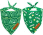 Realeaf St. Patrick's Day Dog Bandanas 2 Pack, Reversible Green Dog Scarf for Boy and Girl, Premium Durable Fabric, Holiday Bandana for Large and Extra Large Dogs Pets (X-Large)