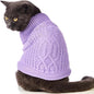 Stretchy Cat Sweater - 17 Colors & 6 Sizes | Snug Winter-Ready Knit for Boy/Girl Cats & Kittens(Purple, Medium)