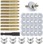Bird Cage Hardware - 10 Sets of Screws, Washers, Wing Nuts & Drill Tool for Fixing Perch, Food Bowls & Breeding Box