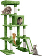 Yaheetech Cat Tree Cat Tower, 63in Multi-Level Cat Tree for Indoor Cats w/Sisal-Covered Scratching Posts & Condo, Cat Furniture Activity Center for Cats Kitten, Green