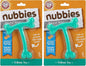 Arm & Hammer Nubbies T-Bone Dental Dog Chew Toy with Peanut Butter Flavor, Textured Chew Toy Designed to Help Clean Teeth and Support Oral Care for Dogs Up to 35 lbs - 2 Pack