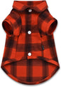 Koneseve Dog Shirt Plaid Dog Clothes for Small Dogs Boy Girl Cat Clothes Soft Puppy Outfit Adorable Pet T-Shirts Kitten Grid Costume Apparel Thanksgiving Christmas Clothing (Red#1; 3XL)