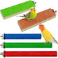 Hamiledyi 5 PCS Bird Perch Stand - Wooden Parrot Perch Stand with Colorful Sand Paw Grinding Stick Trim Beak Wood Platform for Bird Nail Trimming - Cage Accessories for Parakeets & Cockatiel