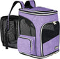 BAGLHER Expandable Pet Carrier Backpack，Pet Backpack for Small Cats Puppies Dogs Bunny, Airline-Approved Ventilate Backpack for Travel, Hiking and Outdoor Use. Purple