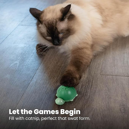 Catstages Wobble Turtle Catnip Diffuser Refillable Cat Toy