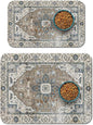 2 Pack Dog Food Mats for Floors, Absorbent and Quick-Drying Pet Cat Food Mat,Anti-Fouling and Easy-to-Clean Pet Feeding Mat,Dog Bowl Mat for Messy Drinking Water Bowls.12 x20+18"x24", Bohemia Style