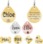 Ultra Joys Dog ID Tag, Custom Dog Tag Personalized Cat Tag, Pet ID Tag, Brushed Stainless Steel Teardrop Dog Tag Gold Small