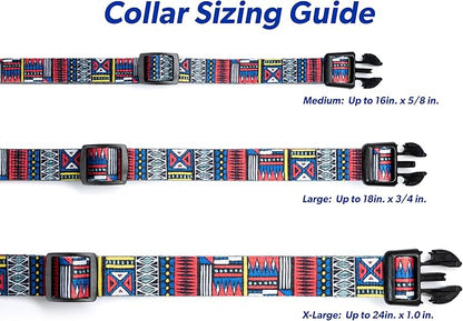 MS-5 Automatic Pet Door Collar, Genuine High Tech Pet Brand Dog Collar for Power Pet Doors - Deluxe Strap (Tribal, Medium) - DC-TBL-MS5-M