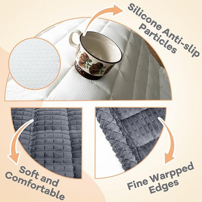 Washable Dog Couch Cover Protector, Non Slip Dog Bed Mat Machine Washable Large Blanket for Dogs, Pet Couches Covers for Sofa (Grey, 24.8 * 53.9 '')