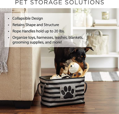 Bone Dry Pet Storage Collection Lattice Paw Print, Aqua, Medium Rectangle