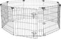Amazon Basics Foldable Octagonal Metal Exercise Pen for Dogs, Indoor/Outdoor, Single Door, 8 Panels, 24" Height, Extra Small, Easy to Assemble, Black
