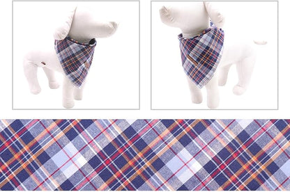 Lionet Paws Dog Bandana Washable Cotton Handkerchief Scarf Triangle Bandana for Small Medium Large Dogs