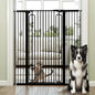 keny 51" Extra Tall Pet Gate, 29.7"-46" Wide Adjustable Cat Gate for Doorway, Hallway, Stairs, Auto-Close & Pressure Mounted, No Drilling, Black