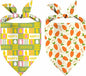 Easter Dog Bandana, 2 Pack Adjustable Holiday Party Pets Easter Egg Bandana Triangle Bibs Rabbit Dog Cat Scarf Set