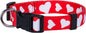 Native Pup Valentine’s Dog Collar- Valentines Day Pet Collars- Valentine Girly Hearts- Pink Red Heart- Cute Boy Girl Puppy Gift- Adjustable for Small, Medium, Large Breeds (Red Heart, Small)