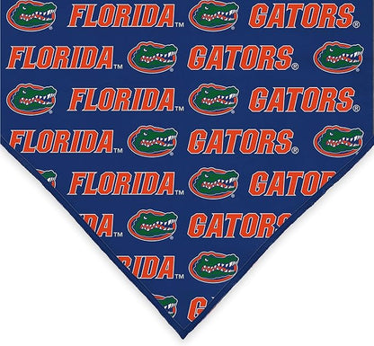 Florida Gators Officially Licensed Bandana for Dogs and Cats | Fits Pets Great Gift Idea | Easy-to-Tie (Large, 28")