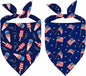 4th of July Dog Bandanas, Patriotic Pet Decorations 2 Pack, Adjustable Independence Day Holiday Party Bandana American Flag Triangle Bibs Cat Scarf Set
