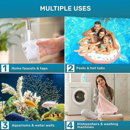 Water Hardness Test Kit - Quick and Accurate Water Hardness Test Strips - Hard Water Test Kit with eBook - Ultimate Test Kit for Water Hardness - 150 Water Softener Test Strips by JNW Direct