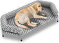 Orthopedic Dog Beds for Large Dogs - Removable Bolsters & cleanable Cover,Elevated Outdoor Dog Bed,Easy to Assemble,Up to 130lbs,Extra Large