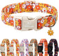 Fall Dog Collar Vintage Daisy Puppy Collar - Hippie Flower Dog Collars Light Comfortable Adjustable Pet Collars for Small Medium Large Girl Boy Dogs S