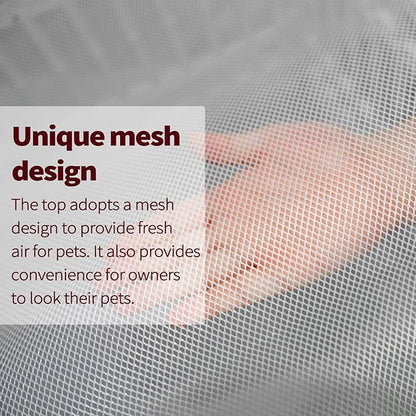 PJYuCien Dog Playpen Mesh Top Cover, Fits 36 Inch 4 Panels Regular Square Plastic Exercise Pet Pen, Adhesive Tape Connections, Pink Paw (Note: Cover Only, Fence Not Included)
