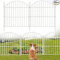 Decorative Garden Fence 24in (H) x20ft (L), 10 Pack No Dig Fence Animal Barrier for Dog, Arched Flower Bed Edging, Wire Border Panel Fencing for Yard Patio Outdoor Decor White