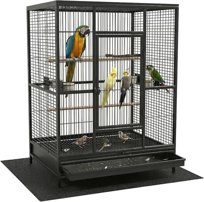 Under Pet Cage Mat for Bird Cages, Dog Kennels, Reptile Aquariums, Dog Kennels, Water-Resistant Pad for Hard Floors and Surfaces (X-Large)