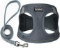 Dog Harness with Leash Set, No Pull Adjustable Reflective Step-in Puppy Pet Vest Harnesses for Small Medium Large Dogs and Cats,Grey XS