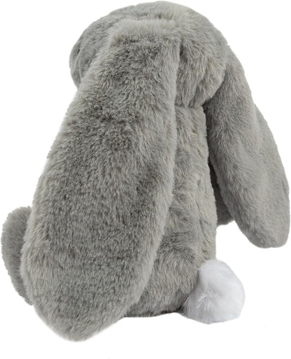 Best Pet Supplies Interactive Squeaky Dog Chew Toy, Ideal Dog Toys for Chewers, Small, Medium & Large Dogs, and Fetch Lovers - Bunny (Gray), Large