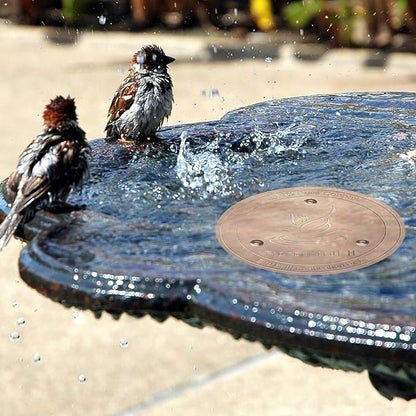 TIANCENTRAL H Bird Bath Copper Disk 2PCS-99.99% Pure Copper Cleaning Disk with Triple-Point Support 1mm Reinforced Water Purification Disk for Bird Baths,4 Inch