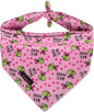 ARING PET Bee Dog Bandanas, Spring Yellow Pink Bees Pet Bandana Scarf Triangle Bibs for Puppy Small Medium Large Boy Girl Dogs Cats-S