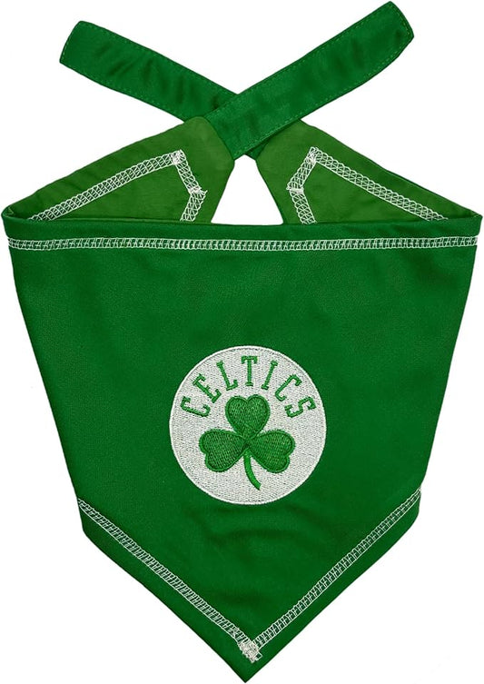 Pets First NBA Boston Celtics TIE Bandana, Size Small/Medium. Dog Bandana Scarf Bib for Pet Cat Dog. The Ultimate Game-Day, Party Bandana