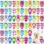 Sweetude 60 Pcs Easter Plaid Dog Bandanas Bulk Easter Pet Scarf Bibs Adjustable Washable Kerchief Holiday Pet Costume Accessories Grooming Supplies for Small to Large Cats Dogs