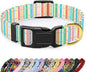 Reflective Dog Collar, Cute Dog Collar for Small Dogs, Soft Nylon Puppy Collar for Boy and Girl Female Dogs, Adjustable Pet Collars with Quick Release Buckle, Colorful Watercolor Art