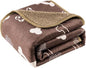Waterproof Dog Blankets Pet Blanket 60"x80", Soft Fluffy Sofa Car Bed Protector, Reversible Sherpa Fleece Dog Blanket for Large Dogs (Chocolate Brown-Bones)