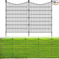 10 Panels No Dig Dog Fence Outdoor for Yard, 40 in(H) X 23.6 ft(L) Decorative Tall Garden Fence Animal Barrier, Rustproof Metal Wire Garden Edging and Borders, Temporary Fencing Stakes