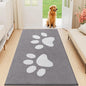 Buganda Dog Door Mat for Muddy Paws, Absorbent Dirt Trapper Washable Indoor Doormats, Non Slip Low-Profile Mud Mat for Dogs, Front Entrance Doormat for Inside Floor (59x35 Inches, Light Grey)