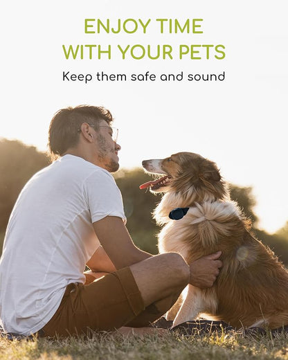 Dog Tracker, Smart Dog Collar with Real-time Pet Location, Cat Tracker Collar (iOS Only), No Monthly Fee & Long Battery Life, Works with Find My, Ideal for Dog/Cat (White)
