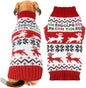 Dog Christmas Sweater Xmas Pet Clothes Cute Reindeer Christmas Dog Costume Outfits Holiday Knitwear Puppy Cat Jumpers New Year Gifts for Small Medium Large Dogs(Red Runing Deer,XXL)