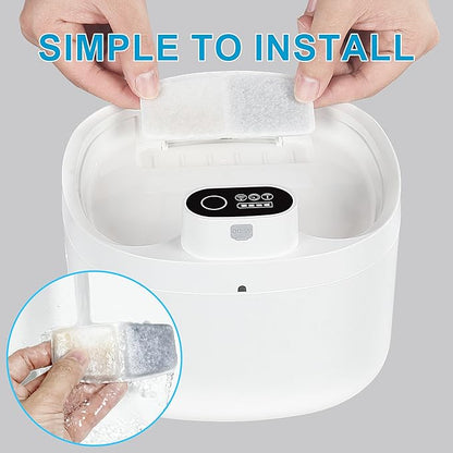Cat Water Fountain Filters, 6 Pack Replacement Filters for Pet, Pre-Filter Sponges Set for Stainless Steel 67oz, 88oz, 95oz, 135oz Automatic Dog Pet Fountain Water Dispenser